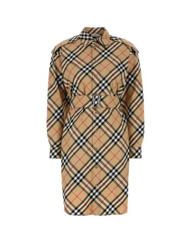 [해외직구] 26SS 버버리 체크 코튼 셔츠 드레스 8086610 B9368 BEIGE