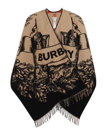 [해외직구] 26FW 버버리 EKD 리버시블 체크 울 케이프 8074875 Brown