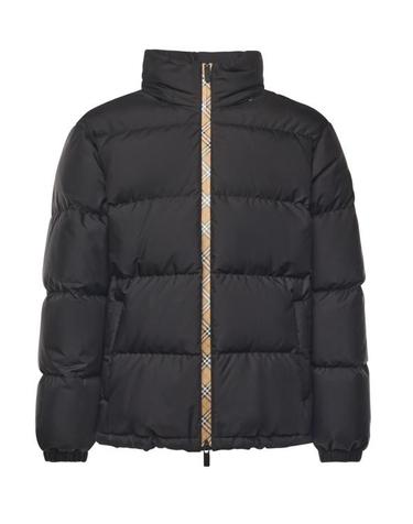 [해외직구] 26FW 버버리 체크 테이프 스노우든 푸퍼 자켓 8110196 A1189 BLACK