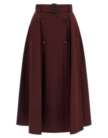 [해외직구] 버버리 스커트 LD8130327VINEYARDRED BURGUNDY