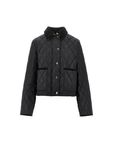 [해외직구] 26FW 버버리 올드햄 크롭 퀼팅 자켓 8107465 Black