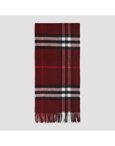 [해외직구] 26FW 버버리 체크 캐시미어 스카프 8112639 A1308 OXBLOOD RED