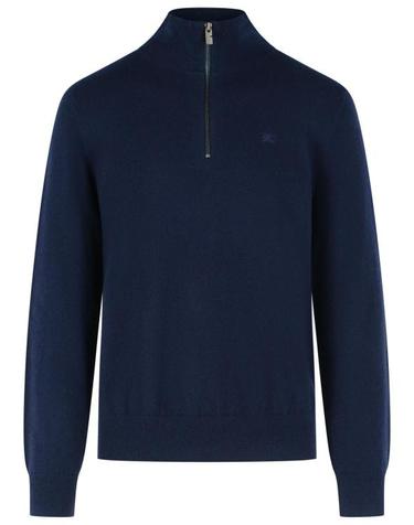[해외직구] 26FW 버버리 캐시미어 블렌드 하프 지퍼 스웨터 8112131A1222 Navy