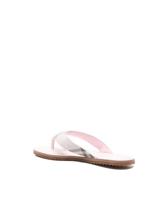 버버리 [해외직구] 26SS 버버리 뮬 슬리퍼 8123026 LF PAVILLO A5061 PINK GREEN 착용컷