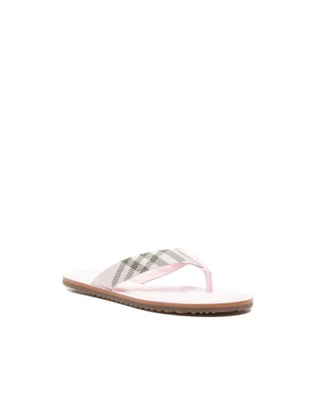 버버리 [해외직구] 26SS 버버리 뮬 슬리퍼 8123026 LF PAVILLO A5061 PINK GREEN 착용컷
