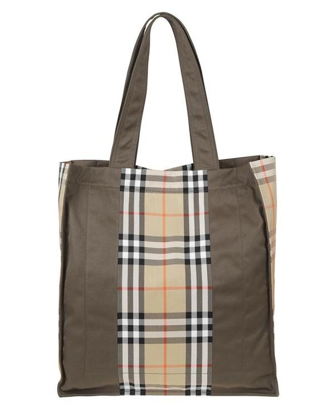버버리 [해외직구] 26SS 버버리 체크 트렌치 토트 8119072 A1336 Brown 착용컷