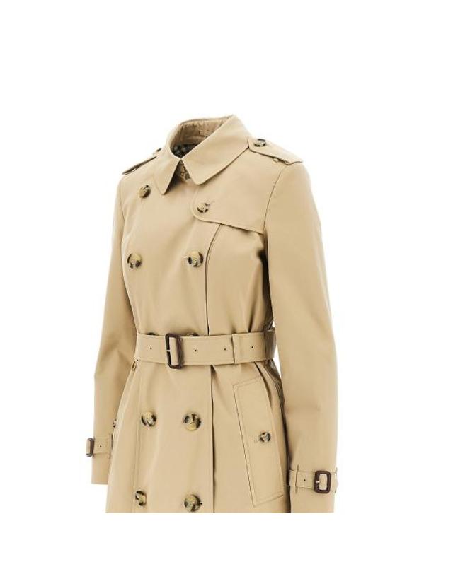 버버리 [해외직구] 26FW 버버리 미드 첼시 트렌치 코트 8117239 Beige 착용컷