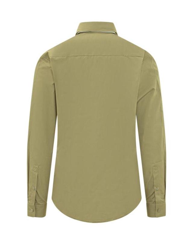 버버리 [해외직구] 26SS 버버리 레귤러 핏 코튼 포플린 셔츠 8124452 C5120 SPARROW BEIGE 착용컷