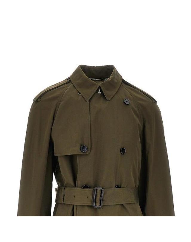버버리 [해외직구] 26FW 버버리 롱 라이트웨이트 코튼 트렌치 코트 8119090 Green 착용컷