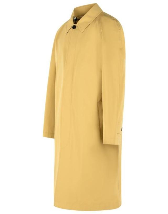 버버리 [해외직구] 26SS 버버리 롱 코튼 카 코트 8117516 C2981 Yellow 착용컷