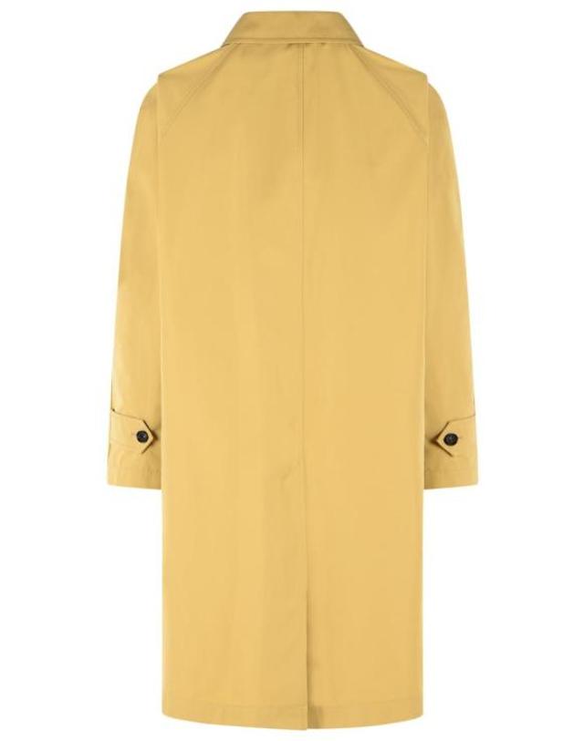 버버리 [해외직구] 26SS 버버리 롱 코튼 카 코트 8117516 C2981 Yellow 착용컷