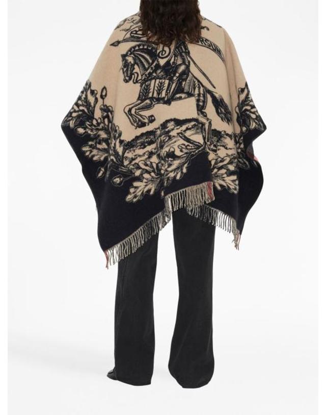 버버리 [해외직구] 26FW 버버리 EKD 리버시블 체크 울 케이프 8074875A7026 BEIGE 착용컷