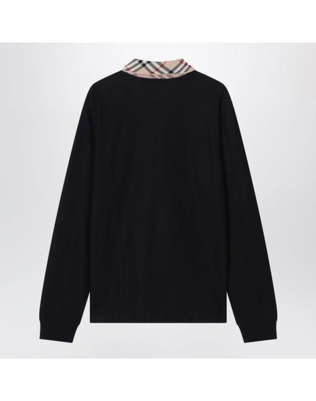 버버리 [해외직구] 26FW 버버리 폴로 티셔츠 8132655121046 Black 착용컷