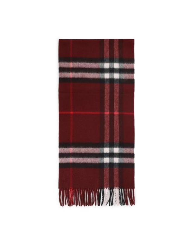 버버리 [해외직구] 26FW 버버리 체크 캐시미어 스카프 8112639 A1308 OXBLOOD RED 착용컷