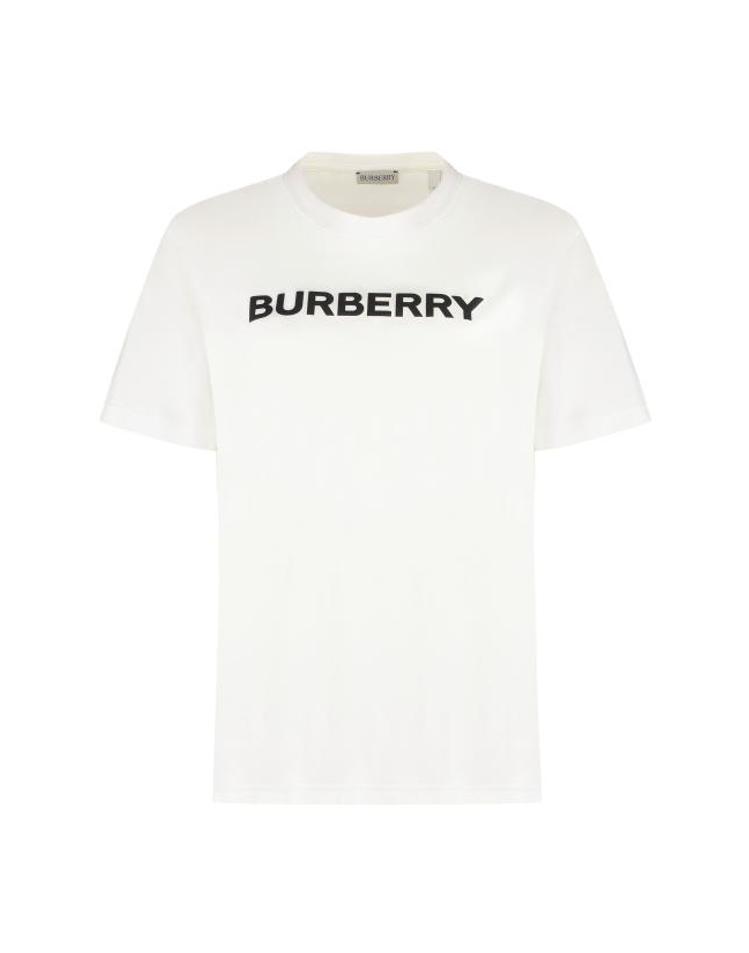 [해외] 25SS 버버리 로고 코튼 티셔츠 8080325 WHITE FA6QXX10757