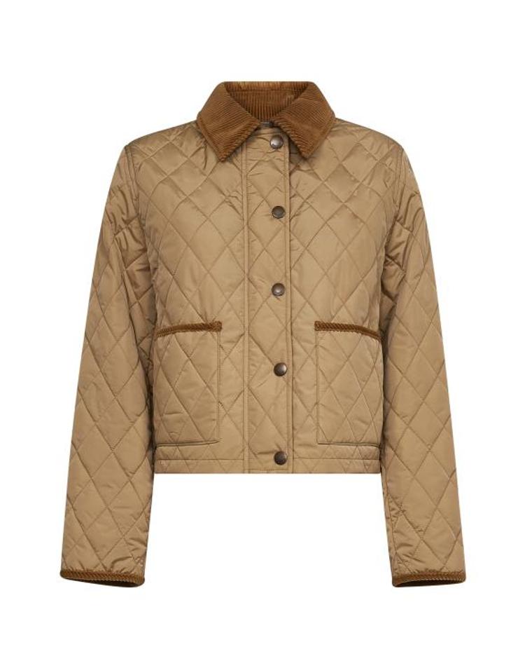 [해외] 26FW 버버리 크롭 퀄티드 나일론 자켓 8107466 C1544 BEIGE FA6QXX10784