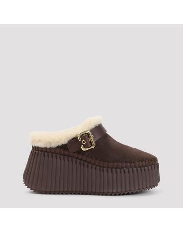 [해외직구] 26FW 끌로에 뮬 슬리퍼 CH25W13CTX 28X SHARP BROWN