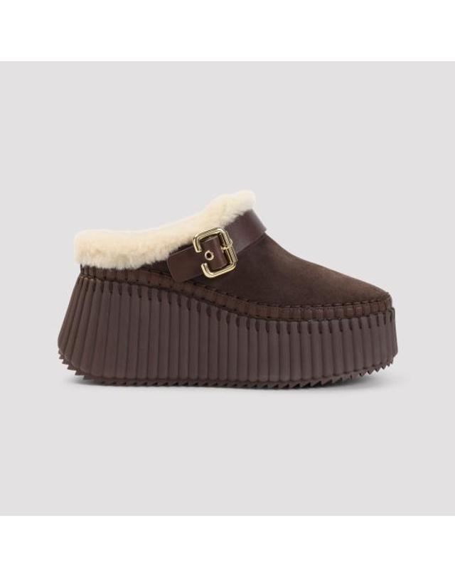 끌로에 [해외직구] 26FW 끌로에 뮬 슬리퍼 CH25W13CTX 28X SHARP BROWN 착용컷