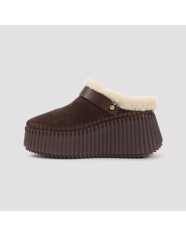 끌로에 [해외직구] 26FW 끌로에 뮬 슬리퍼 CH25W13CTX 28X SHARP BROWN 착용컷