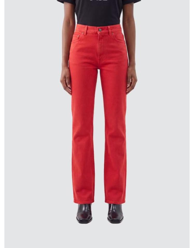 CHLOE [해외] 26FW 끌로에 스트레이트 팬츠 CH26WDP<b>21159</b> 656 Red FA6RXX12098