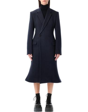 [해외직구] 25FW 발렌시아가 플레어 울 코트 850608TQU14 8230 BLUE