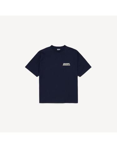 [해외직구] 26FW 발렌시아가 마스킹 테이프 티셔츠 미디움 핏 764235TTVL6 8065 NAVY