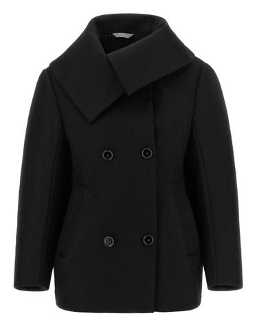 [해외직구] 26FW 발렌시아가 하이 칼라 피코트 A009LRTW8171000 Black