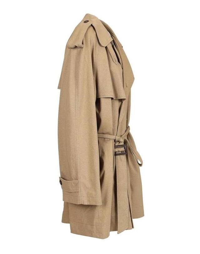 발렌시아가 [해외직구] 26SS 발렌시아가 더블브레스트 케이프 트렌치 코트 862426TSVC19772 BEIGE 착용컷