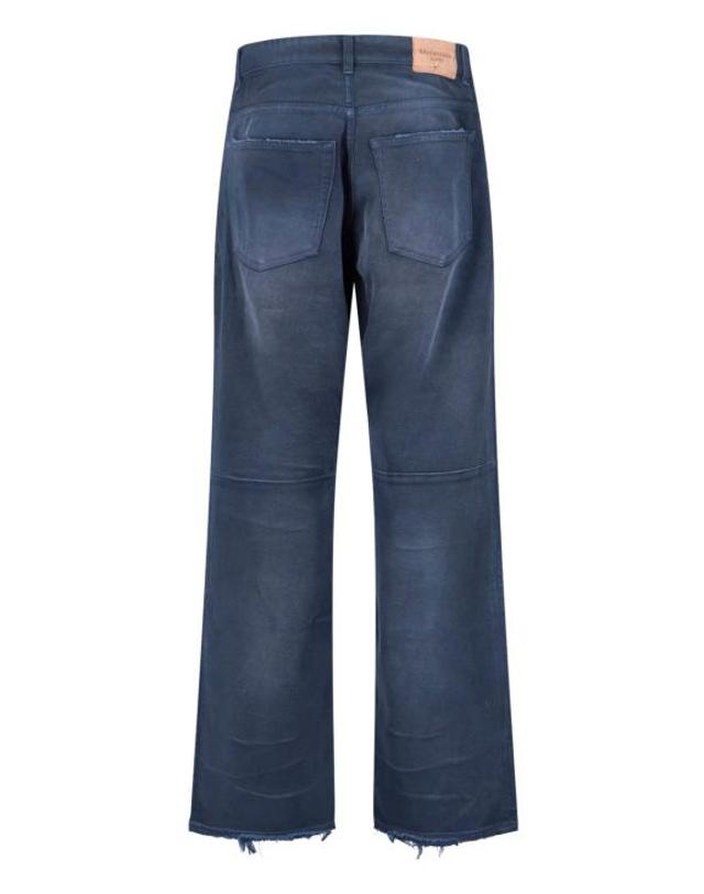 발렌시아가 [해외직구] 26SS 발렌시아가 커브드 니 팬츠 857194 TTW64 8074 BLUE 착용컷