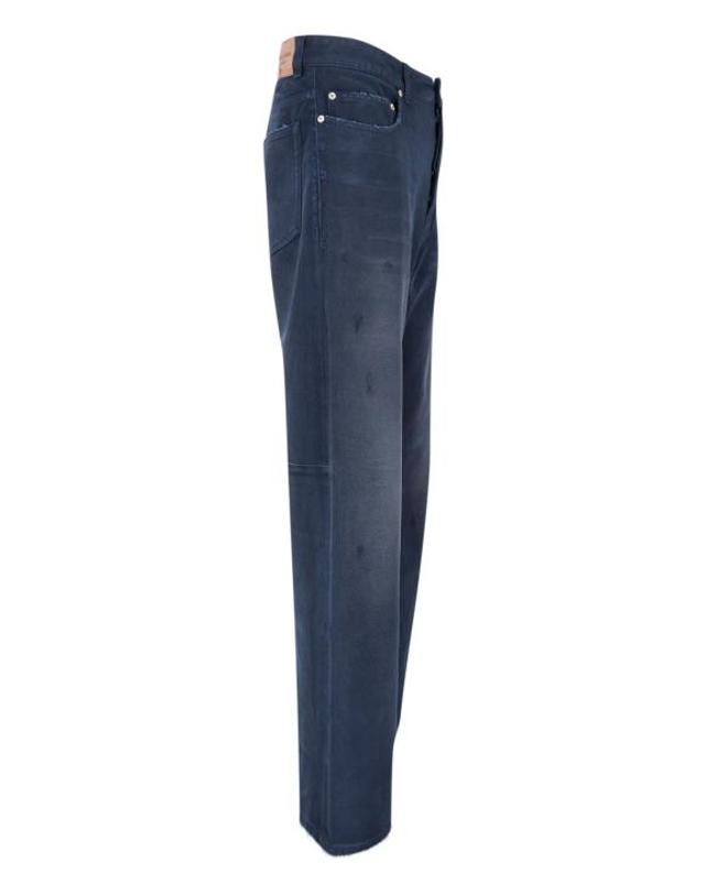 발렌시아가 [해외직구] 26SS 발렌시아가 커브드 니 팬츠 857194 TTW64 8074 BLUE 착용컷