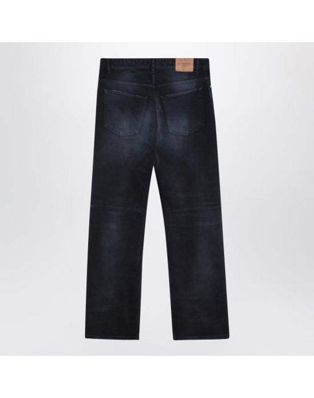 발렌시아가 [해외직구] 26SS 발렌시아가 커브드 니 팬츠 857194TTW64 Blue 착용컷
