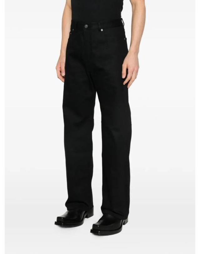 발렌시아가 [해외직구] 26SS 발렌시아가 커브드 니 팬츠 857194TTWA4 1000 BLACK 착용컷