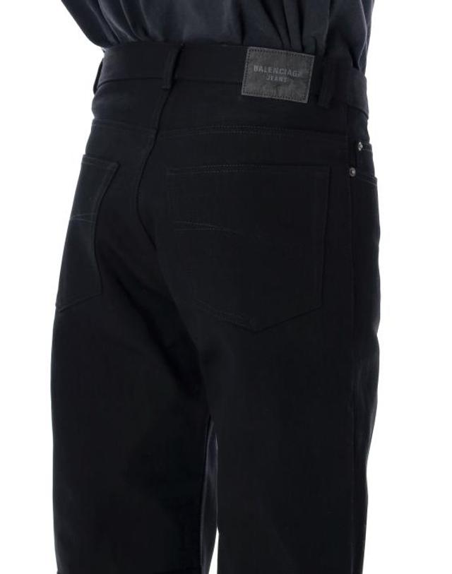 발렌시아가 [해외직구] 26SS 발렌시아가 커브드 니 팬츠 857194TTWA4 1000 Nero 착용컷
