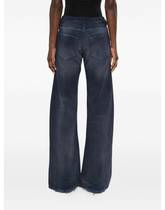 발렌시아가 [해외직구] 26SS 발렌시아가 커브드 Waist 팬츠 848019TTW648074 NAVYDBLUE 착용컷