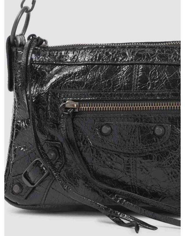 발렌시아가 [해외직구] 26FW 발렌시아가 르 시티 모토 미니백 8661222ABEK1000 BLACK 착용컷