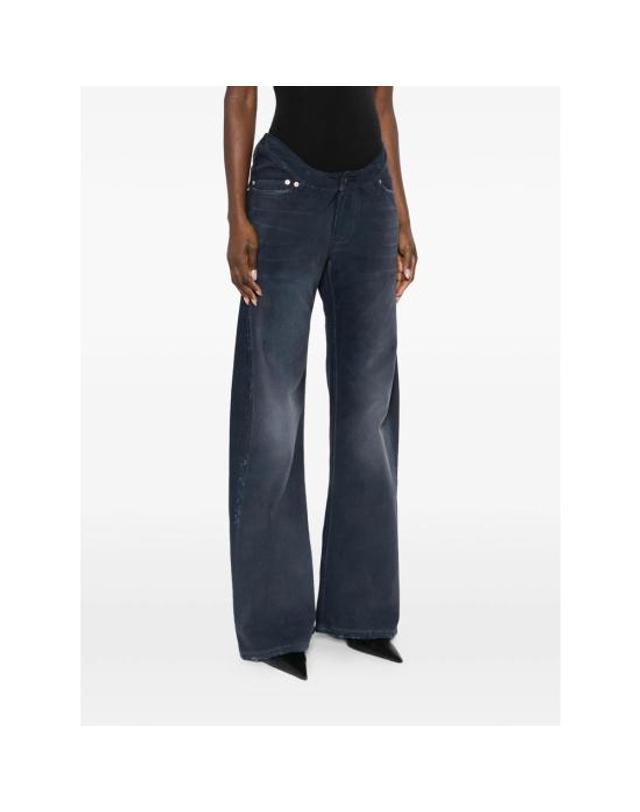 발렌시아가 [해외직구] 26SS 발렌시아가 커브드 Waist 팬츠 848019 TTW64 8074 BLUE 착용컷