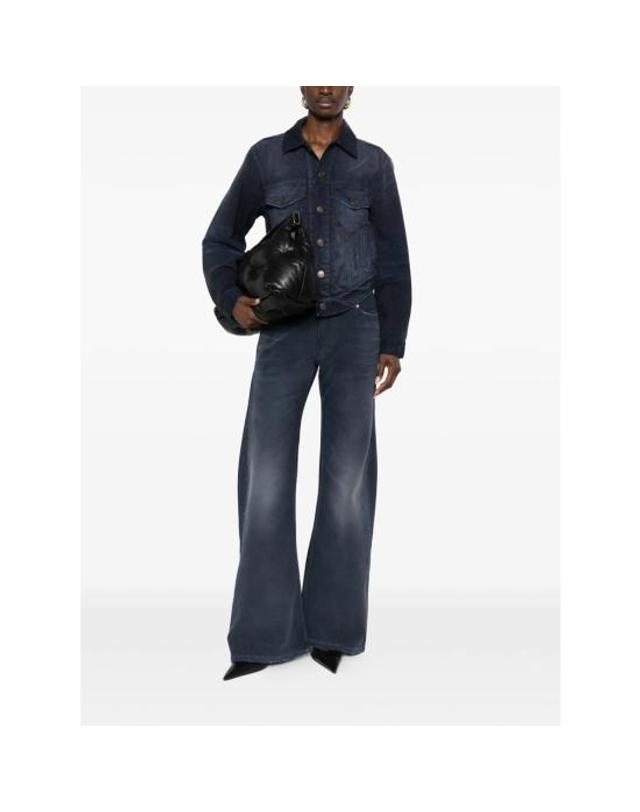발렌시아가 [해외직구] 26SS 발렌시아가 커브드 Waist 팬츠 848019 TTW64 8074 BLUE 착용컷