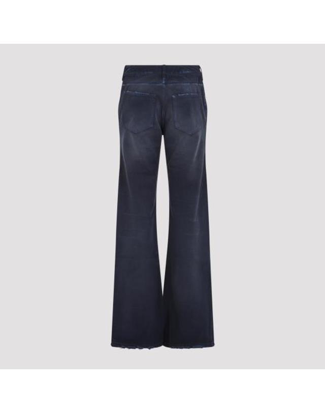 발렌시아가 [해외직구] 26SS 발렌시아가 커브드 Waist 팬츠 848019 TTW64 8074 NAVY DIRTY DARK BLUE 착용컷