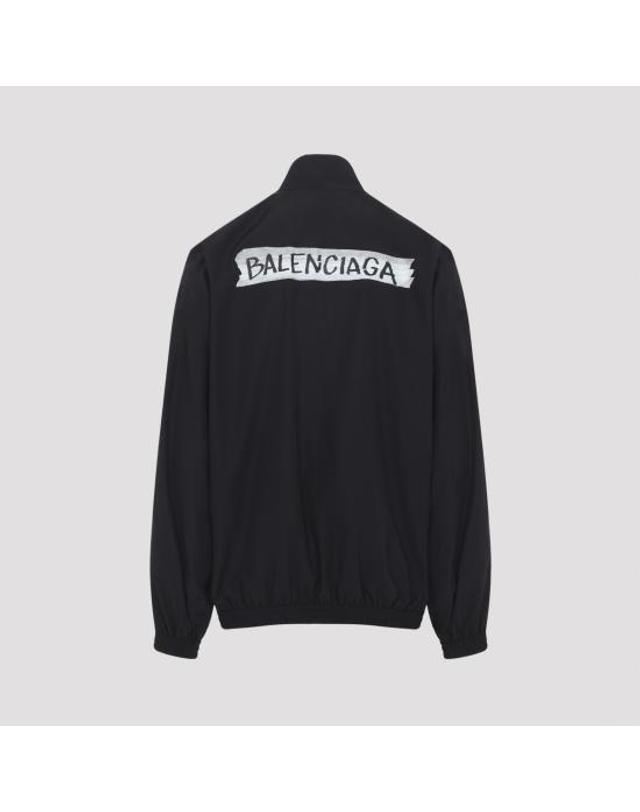 발렌시아가 [해외직구] 발렌시아가 마스킹 테이프 미디엄 핏 트랙수트 재킷 857713 TPQ381000 BLACK 착용컷
