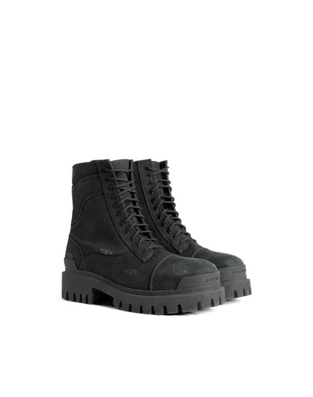 발렌시아가 [해외직구] 26FW 발렌시아가 컴뱃 스트라이크 부츠 845015 W2H11 1000 BLACK 착용컷