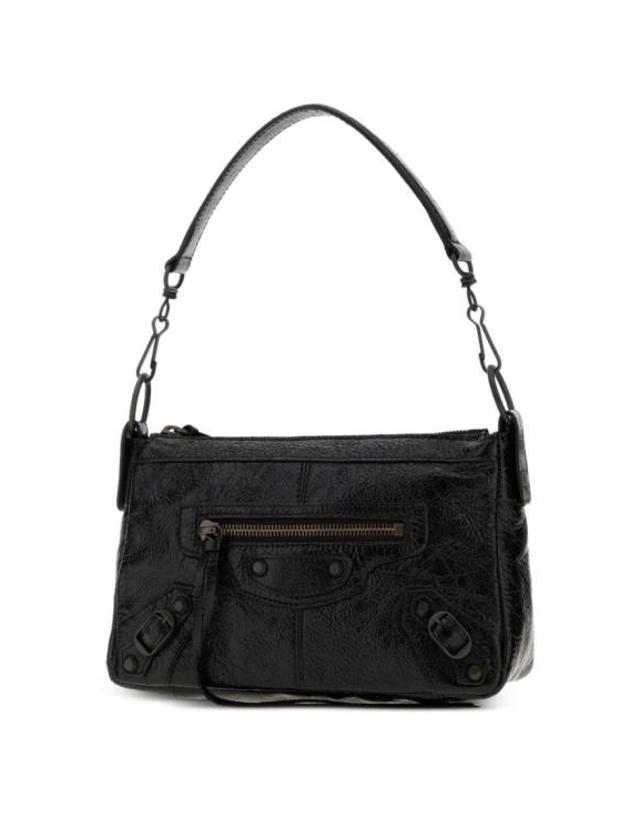 발렌시아가 [해외직구] 26FW 발렌시아가 르 시티 모토 미니백 8661222ABEK1000 Black 착용컷