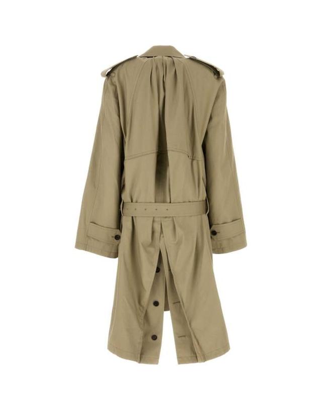 발렌시아가 [해외직구] 25FW 발렌시아가 벨트 더블 브레스티드 트렌치코트 839117TSP13 9772 BEIGE 착용컷