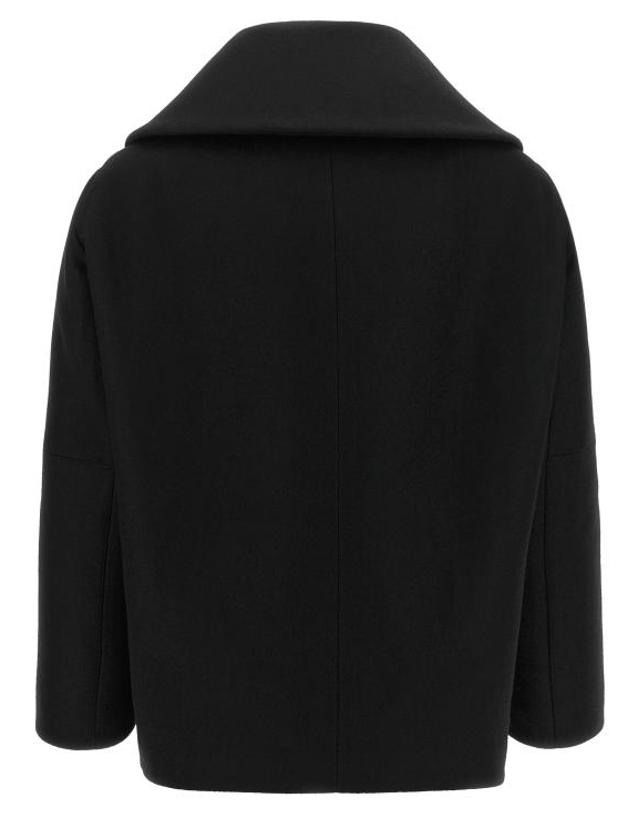 발렌시아가 [해외직구] 26FW 발렌시아가 하이 칼라 피코트 A009LRTW8171000 Black 착용컷