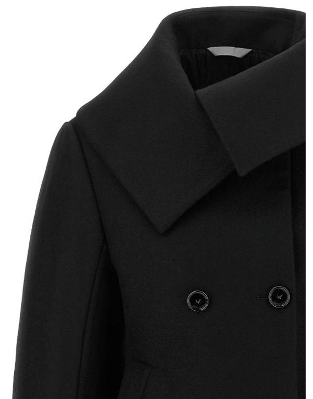 발렌시아가 [해외직구] 26FW 발렌시아가 하이 칼라 피코트 A009LRTW8171000 Black 착용컷