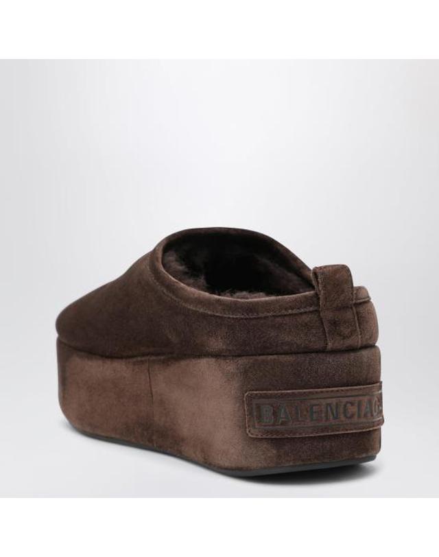 발렌시아가 [해외직구] 26FW 발렌시아가 알래스카 소프트 플랫폼 뮬 825258WBFC1 Brown 착용컷