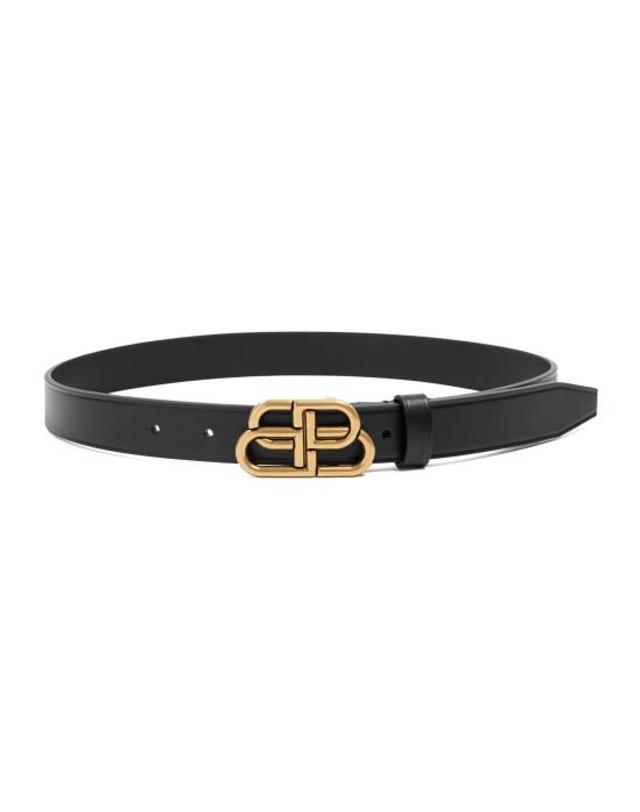 발렌시아가 [해외직구] 26FW 발렌시아가 BB 씬 레더 벨트 581690 1CH04 1000 BLACK 착용컷