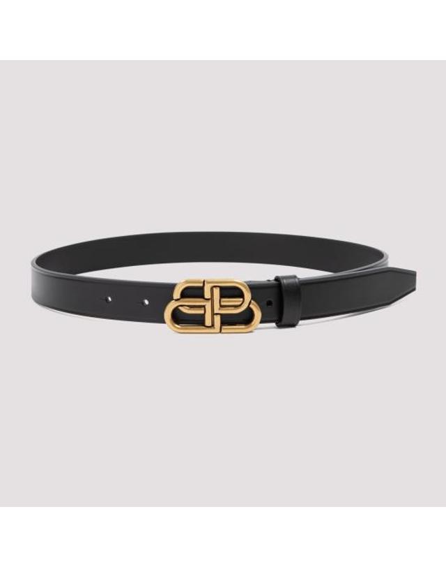발렌시아가 [해외직구] 26FW 발렌시아가 BB 씬 레더 벨트 581690 1CH04 1000 BLACK 착용컷