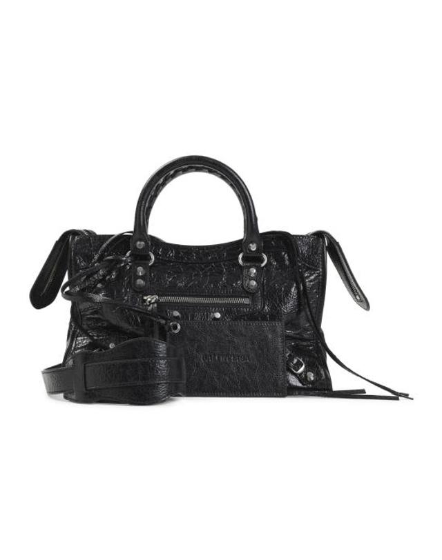 발렌시아가 [해외직구] 26FW 발렌시아가 르 시티 백 스몰 8657622ACLR 1000 BLACK 착용컷