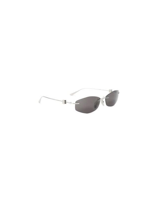 발렌시아가 [해외직구] 26FW 발렌시아가 무테 림리스 선글라스 A000UXT00058337 SILVER BLACK 착용컷
