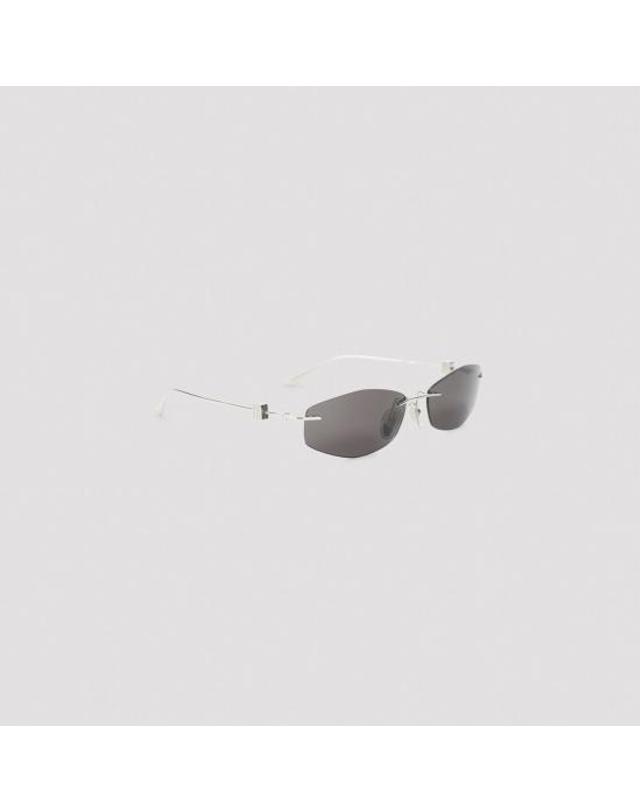 발렌시아가 [해외직구] 26FW 발렌시아가 무테 림리스 선글라스 A000UXT00058337 SILVER BLACK 착용컷
